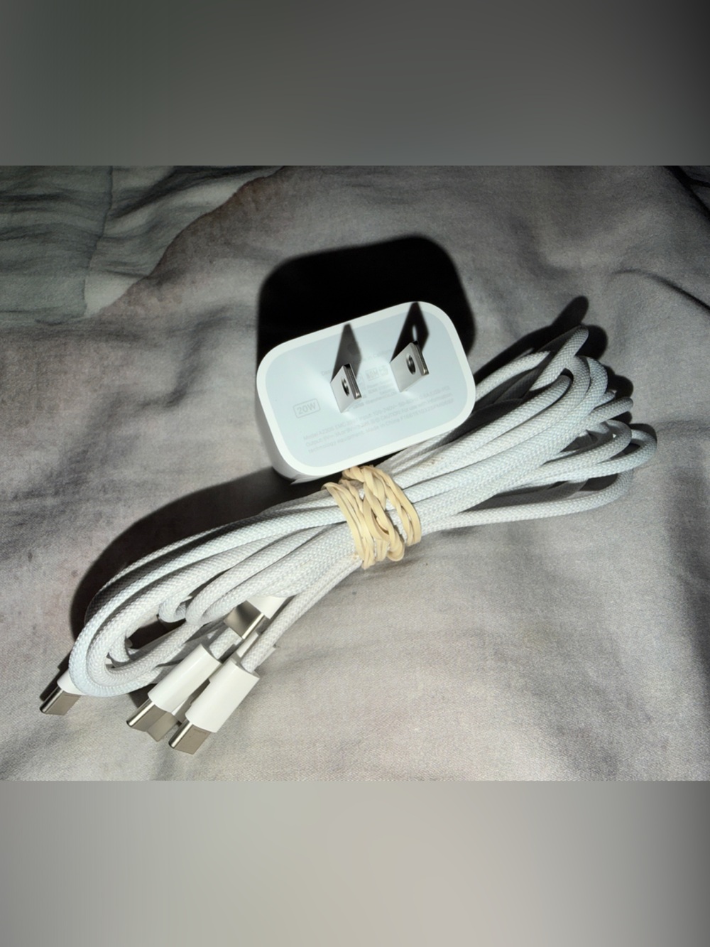 Apple Wall Charging Adapter & 4 Apple USB-C Cables
